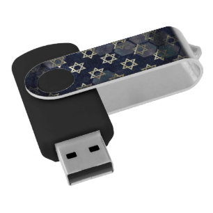 SlipperyJoe's strong Hanukkah vibe Star of David m Flash Drive
