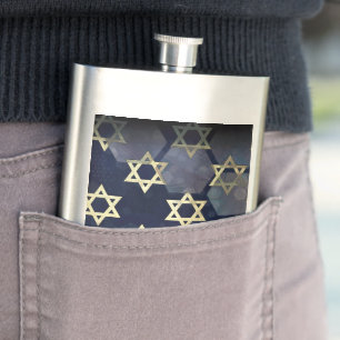 SlipperyJoe's strong Hanukkah vibe Star of David m Flask