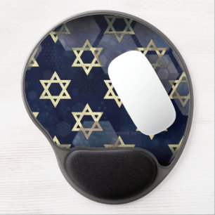 SlipperyJoe's strong Hanukkah vibe Star of David m Gel Mouse Pad