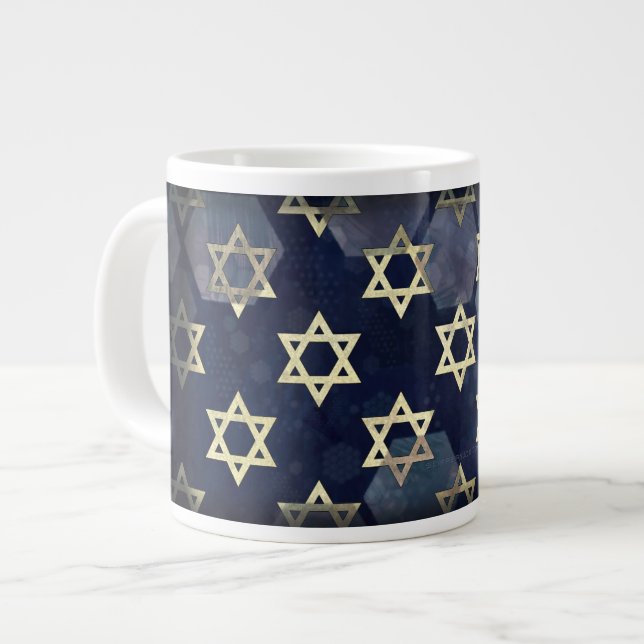 SlipperyJoe's strong Hanukkah vibe Star of David m Giant Coffee Mug (Front Left)