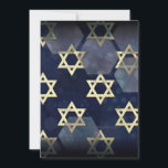 SlipperyJoe's strong Hanukkah vibe Star of David m Holiday Card<br><div class="desc">SlipperyJoe's strong Hanukkah vibe Star of David motif symbol symbolizing Jewish identity and tradition artistic subtle silvery-gray tone deep midnight-blue background traditional colors associated Hebrew celebrations religious light shining into darkness digital stained glass effect repeated clean geometric patterns creates rhythm and unity elegant contemporary abstract symbolism</div>