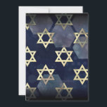 SlipperyJoe's strong Hanukkah vibe Star of David m Holiday Card<br><div class="desc">SlipperyJoe's strong Hanukkah vibe Star of David motif symbol symbolizing Jewish identity and tradition artistic subtle silvery-gray tone deep midnight-blue background traditional colors associated Hebrew celebrations religious light shining into darkness digital stained glass effect repeated clean geometric patterns creates rhythm and unity elegant contemporary abstract symbolism</div>