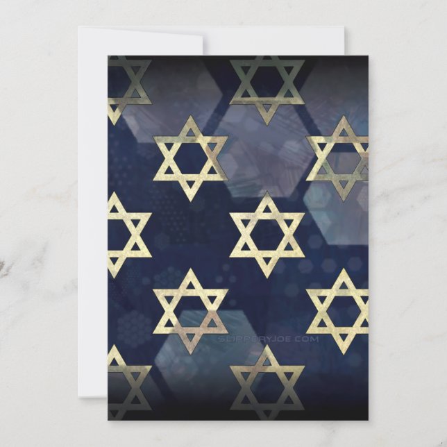 SlipperyJoe's strong Hanukkah vibe Star of David m Holiday Card (Front)