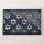 SlipperyJoe's strong Hanukkah vibe Star of David m HP Laptop Skin<br><div class="desc">SlipperyJoe's strong Hanukkah vibe Star of David motif symbol symbolizing Jewish identity and tradition artistic subtle silvery-gray tone deep midnight-blue background traditional colors associated Hebrew celebrations religious light shining into darkness digital stained glass effect repeated clean geometric patterns creates rhythm and unity elegant contemporary abstract symbolism</div>