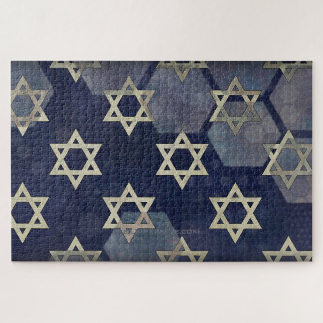 SlipperyJoe's strong Hanukkah vibe Star of David m Jigsaw Puzzle (Horizontal)