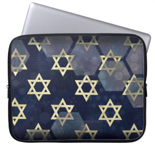 SlipperyJoe's strong Hanukkah vibe Star of David m Laptop Sleeve