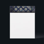 SlipperyJoe's strong Hanukkah vibe Star of David m Letterhead<br><div class="desc">SlipperyJoe's strong Hanukkah vibe Star of David motif symbol symbolizing Jewish identity and tradition artistic subtle silvery-gray tone deep midnight-blue background traditional colors associated Hebrew celebrations religious light shining into darkness digital stained glass effect repeated clean geometric patterns creates rhythm and unity elegant contemporary abstract symbolism</div>