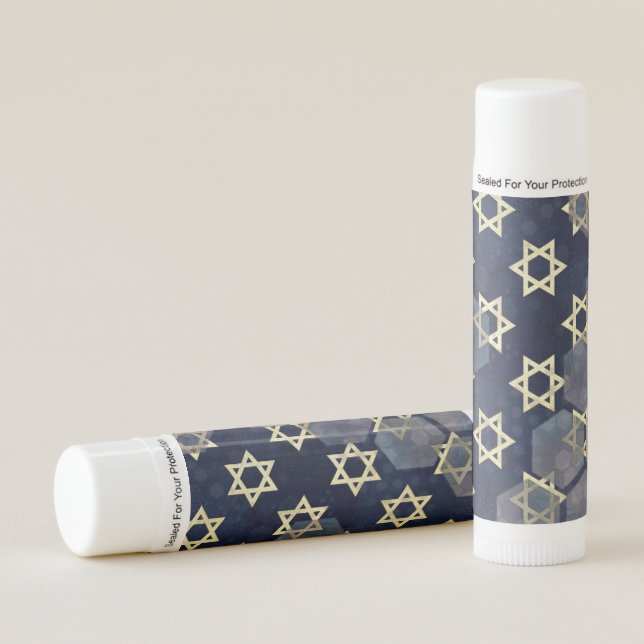 SlipperyJoe's strong Hanukkah vibe Star of David m Lip Balm (Front)