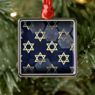 SlipperyJoe's strong Hanukkah vibe Star of David m Metal Ornament