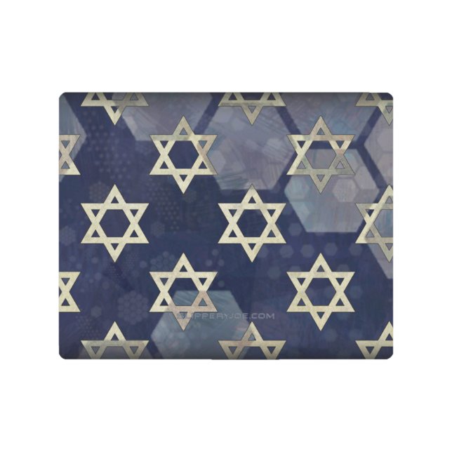 SlipperyJoe's strong Hanukkah vibe Star of David m Metal Print (Front)