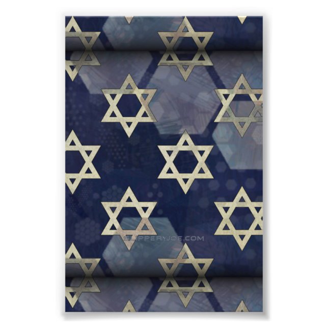 SlipperyJoe's strong Hanukkah vibe Star of David m Photo Print (Front)
