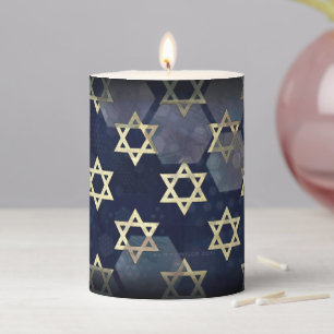SlipperyJoe's strong Hanukkah vibe Star of David m Pillar Candle