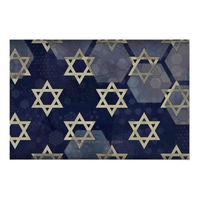 SlipperyJoe's strong Hanukkah vibe Star of David m Poster (Front)