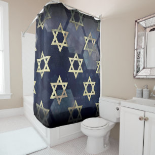 SlipperyJoe's strong Hanukkah vibe Star of David m Shower Curtain