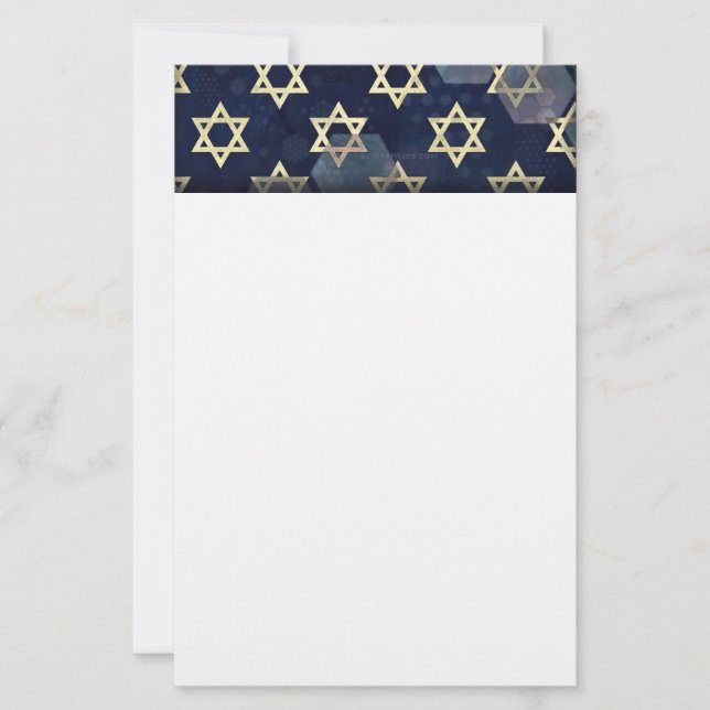 SlipperyJoe's strong Hanukkah vibe Star of David m Stationery (Front)