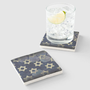 SlipperyJoe's strong Hanukkah vibe Star of David m Stone Coaster
