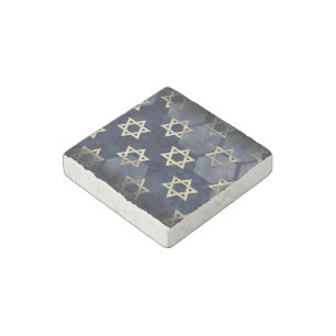 SlipperyJoe's strong Hanukkah vibe Star of David m Stone Magnet