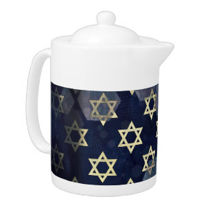 SlipperyJoe's strong Hanukkah vibe Star of David m Teapot