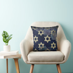 SlipperyJoe's strong Hanukkah vibe Star of David m Throw Pillow