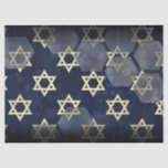 SlipperyJoe's strong Hanukkah vibe Star of David m Tissue Paper<br><div class="desc">SlipperyJoe's strong Hanukkah vibe Star of David motif symbol symbolizing Jewish identity and tradition artistic subtle silvery-gray tone deep midnight-blue background traditional colors associated Hebrew celebrations religious light shining into darkness digital stained glass effect repeated clean geometric patterns creates rhythm and unity elegant contemporary abstract symbolism</div>