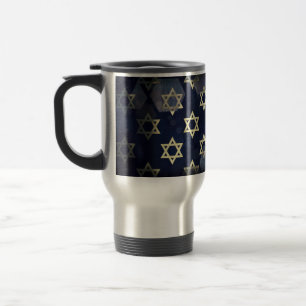 SlipperyJoe's strong Hanukkah vibe Star of David m Travel Mug