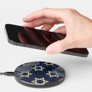 SlipperyJoe's strong Hanukkah vibe Star of David m Wireless Charger