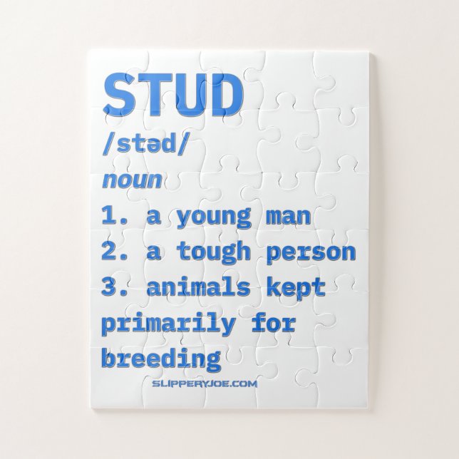 SlipperyJoe's stud definition animals dictionary b Jigsaw Puzzle (Vertical)