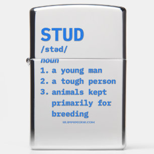 SlipperyJoe's stud definition animals dictionary b Zippo Lighter