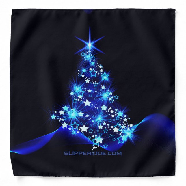 SlipperyJoe's stylized glowing Christmas tree brig Bandana (Front)
