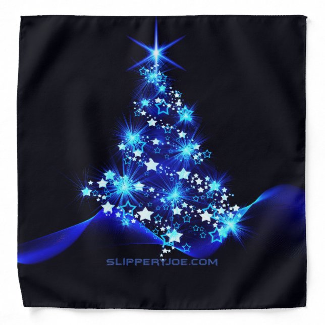 SlipperyJoe's stylized glowing Christmas tree brig Bandana (Front)
