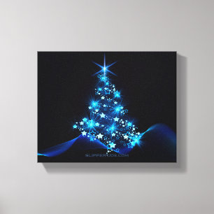 SlipperyJoe's stylized glowing Christmas tree brig Canvas Print