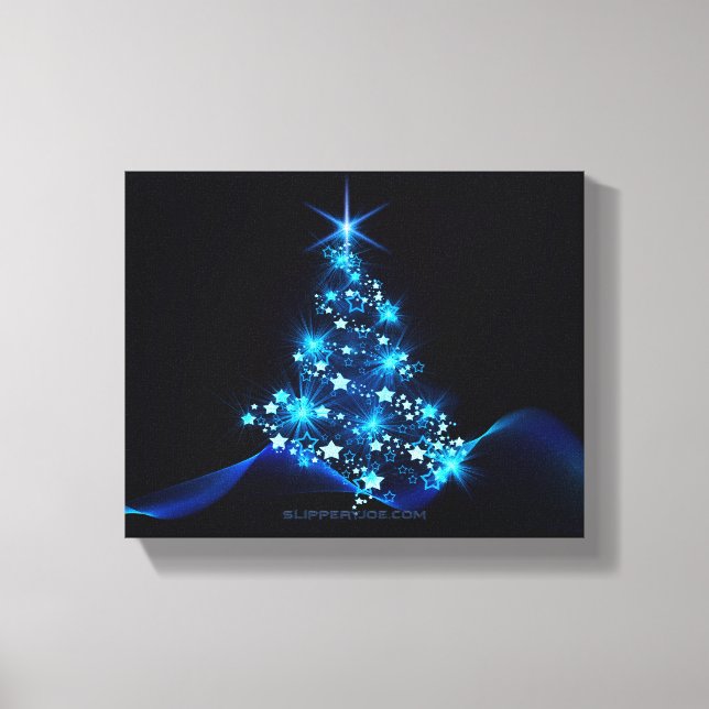 SlipperyJoe's stylized glowing Christmas tree brig Canvas Print (Front)