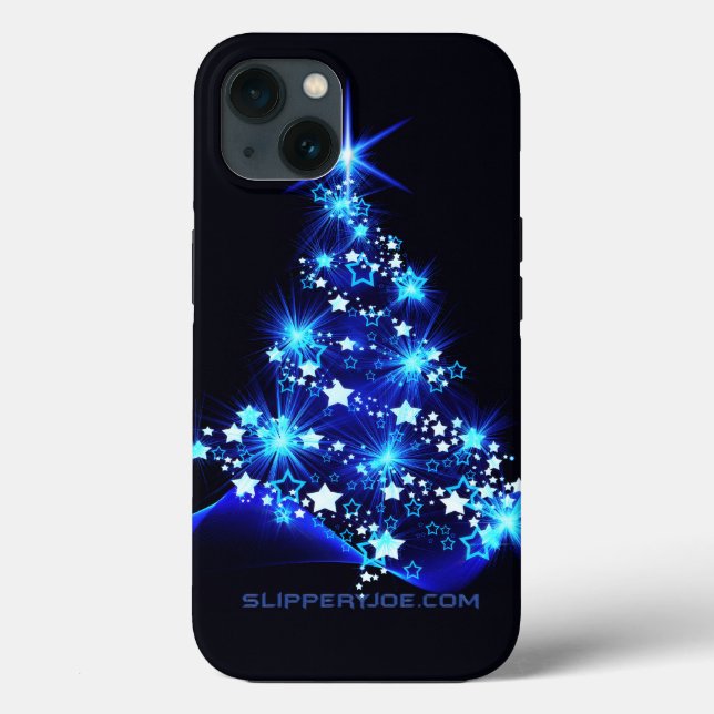 SlipperyJoe's stylized glowing Christmas tree brig Case-Mate iPhone Case (Back)