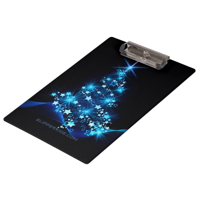 SlipperyJoe's stylized glowing Christmas tree brig Clipboard (Angled)