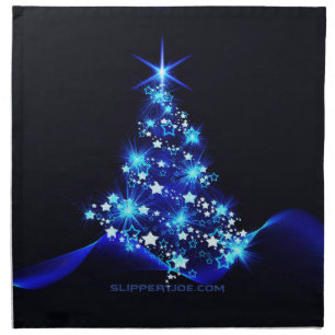SlipperyJoe's stylized glowing Christmas tree brig Cloth Napkin