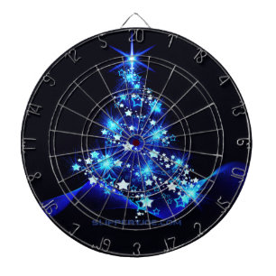 SlipperyJoe's stylized glowing Christmas tree brig Dart Board