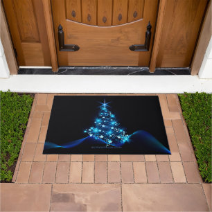 SlipperyJoe's stylized glowing Christmas tree brig Doormat