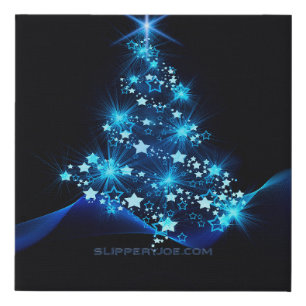 SlipperyJoe's stylized glowing Christmas tree brig Faux Canvas Print