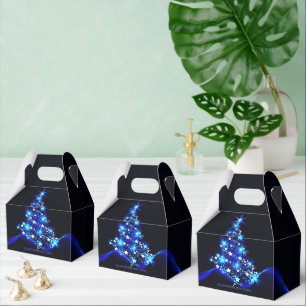 SlipperyJoe's stylized glowing Christmas tree brig Favor Boxes
