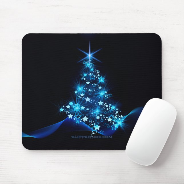 SlipperyJoe's stylized glowing Christmas tree brig Mouse Pad (With Mouse)