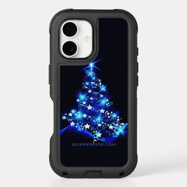 SlipperyJoe's stylized glowing Christmas tree brig Otterbox iPhone Case (Back)