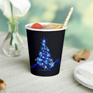 SlipperyJoe's stylized glowing Christmas tree brig Paper Cups