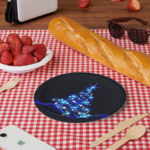 SlipperyJoe's stylized glowing Christmas tree brig Paper Plates