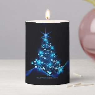 SlipperyJoe's stylized glowing Christmas tree brig Pillar Candle