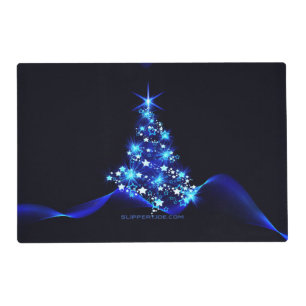 SlipperyJoe's stylized glowing Christmas tree brig Placemat