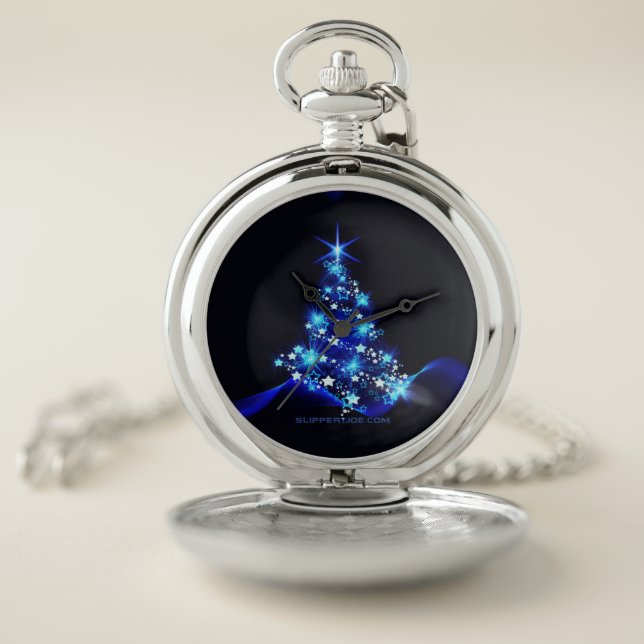 SlipperyJoe's stylized glowing Christmas tree brig Pocket Watch (Inside)
