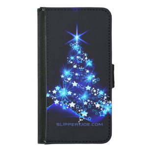 SlipperyJoe's stylized glowing Christmas tree brig Samsung Galaxy S5 Wallet Case