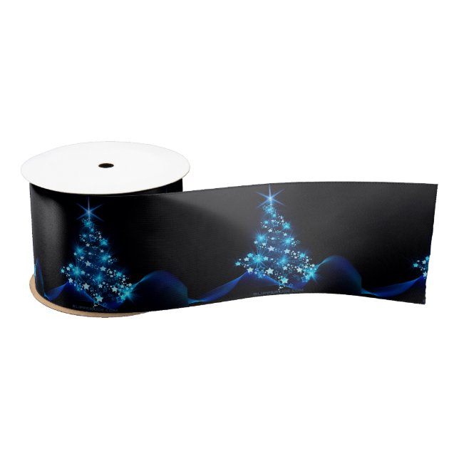 SlipperyJoe's stylized glowing Christmas tree brig Satin Ribbon (Spool)