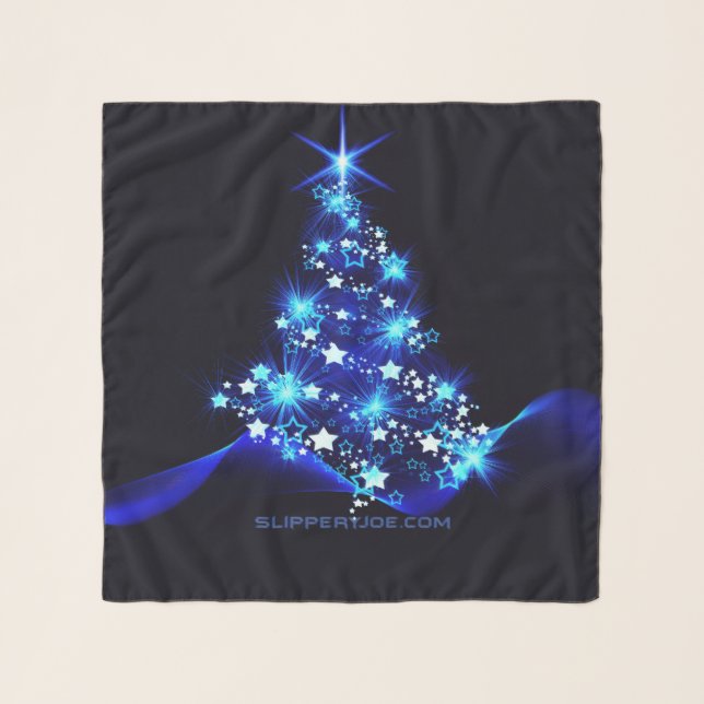SlipperyJoe's stylized glowing Christmas tree brig Scarf (Front)
