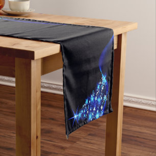SlipperyJoe's stylized glowing Christmas tree brig Short Table Runner